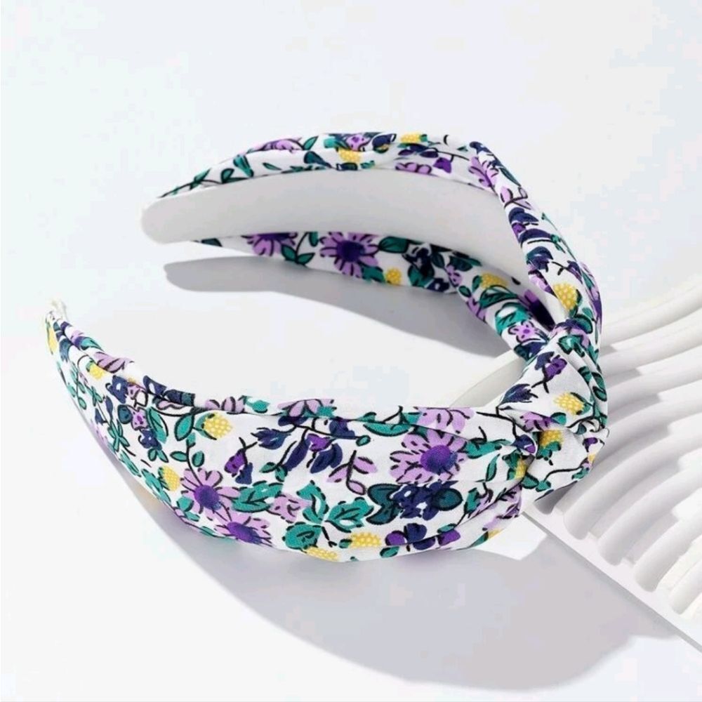 💜 Floral Print Headband - Picture 4 of 4
